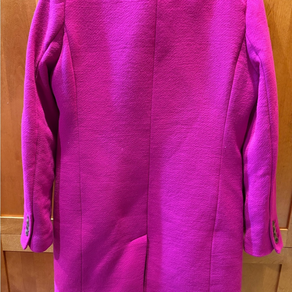 J. Crew Symphony Coat in Double Cloth Vibrant Fuschia Size 10 π - Picture 9 of 17